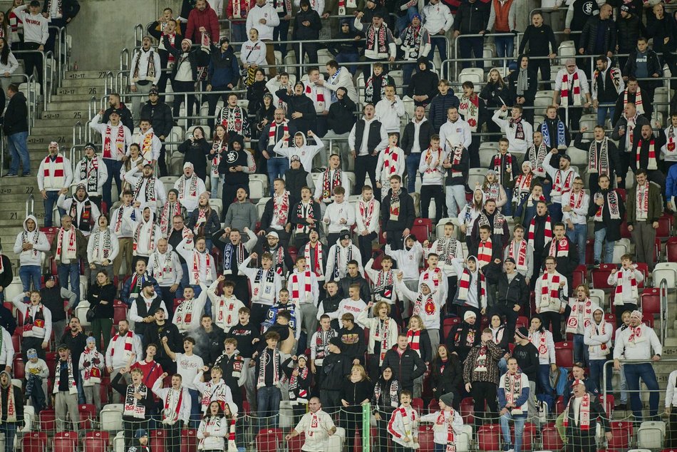 Kibice na meczu ŁKS Łódź - Raków Częstochowa