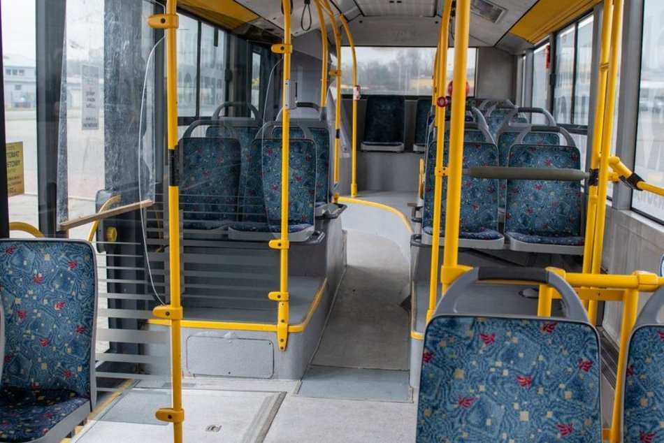 MPK Łódź wnętrze autobusu