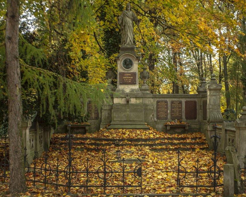 Stary Cmentarz w Łodzi - grobowiec Ludwika Grohmana