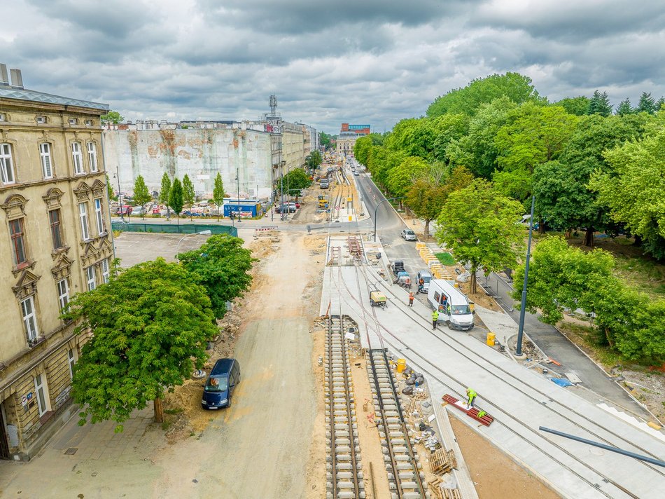 remont ulicy z lotu ptaka