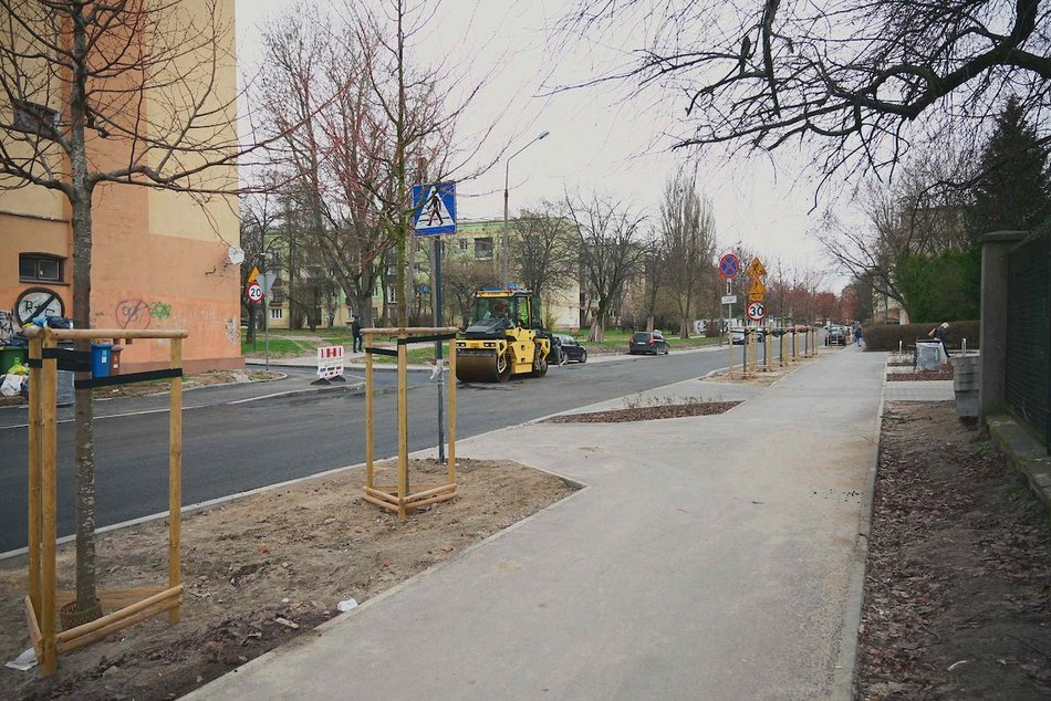 Łódź. Remont ul. Gandhiego w Łodzi