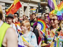 Uczestnicy Marszu Równości na ulicach Łodzi