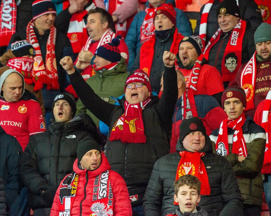Kibice na meczu Widzew Łódź – Zagłębie Lubin