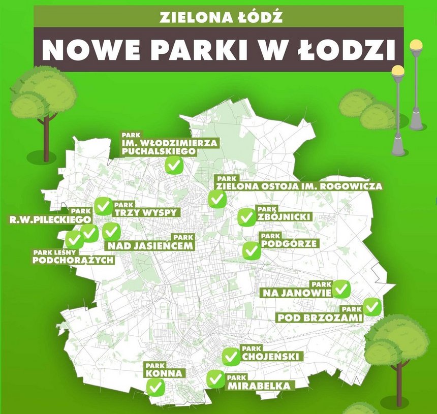Nowe parki w Łodzi