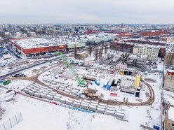 Tunel pod Łodzią. Budowa stacji Łódź Polesie postępuje mimo srogiej zimy