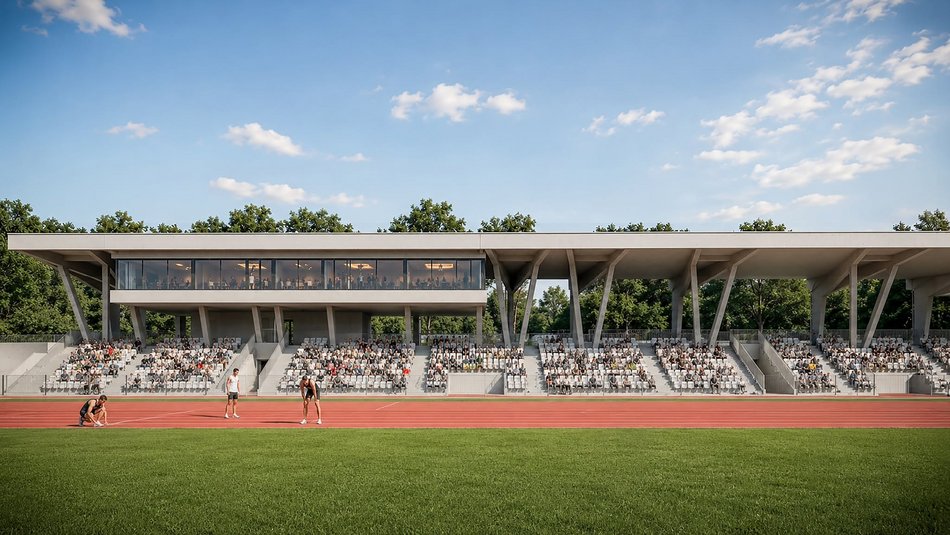 Nowe trybuny stadionu AZS? Tak może wyglądać nowa konstrukcja na Lumumbowie