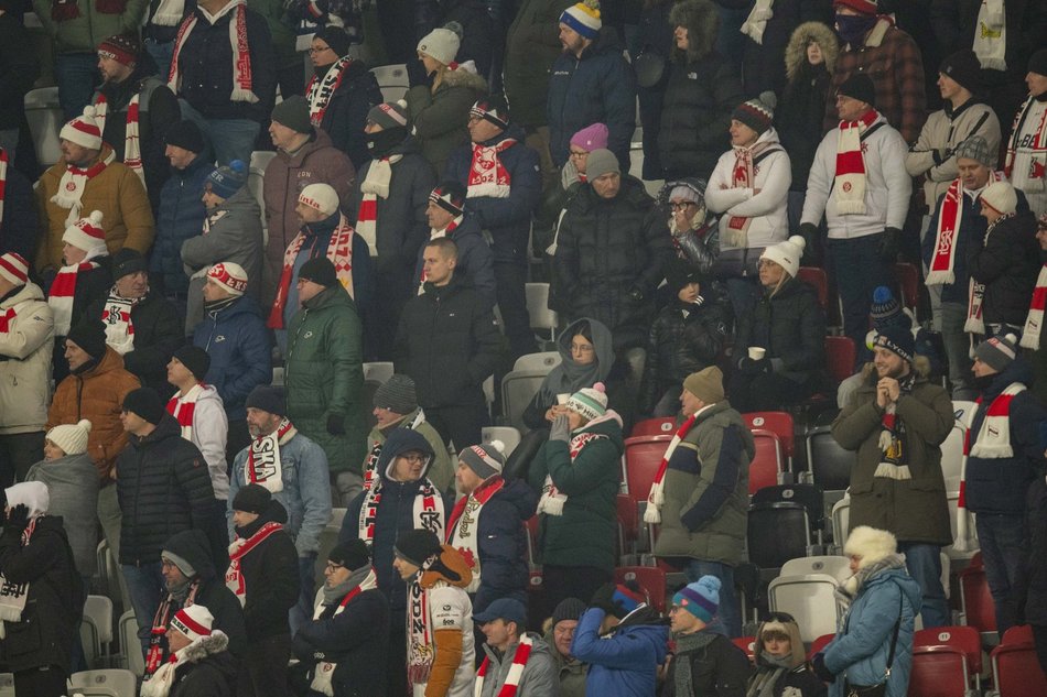 Kibice na meczu ŁKS Łódź z Legią Warszawa