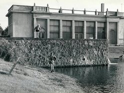 Łódź. Kawiarnia w parku Widzewskim, nad stawem, w pobliżu basenu Anilana - lata 1955-1960