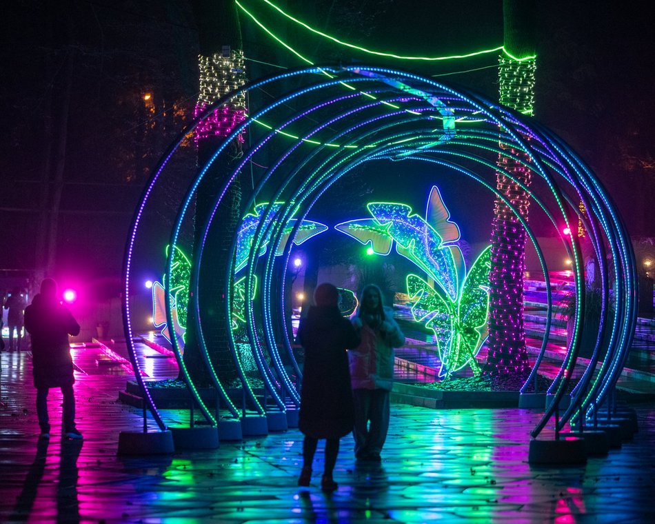 Park Miliona Świateł w Łodzi dzień przed otwarciem