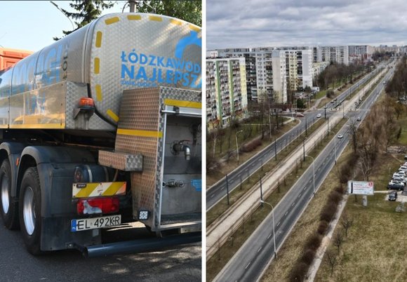 Łódź. Awaria ciepłownicza i wodociągowa na Retkini w Łodzi. Podstawiono beczkowozy 