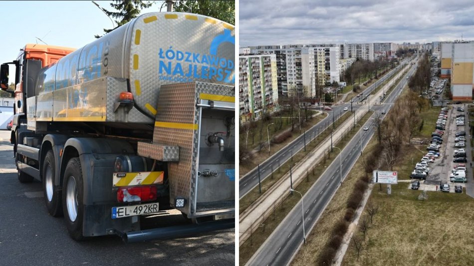 Łódź. Awaria ciepłownicza i wodociągowa na Retkini w Łodzi. Podstawiono beczkowozy 