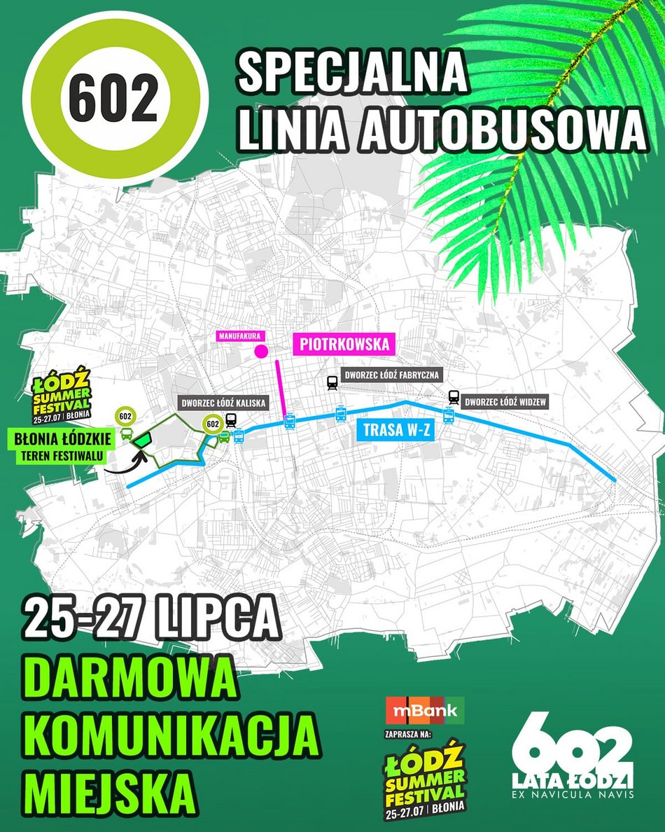 Łódź. MPK Łódź na Łódź Summer Festival 2025. Darmowe przejazdy i specjalna linia autobusowa