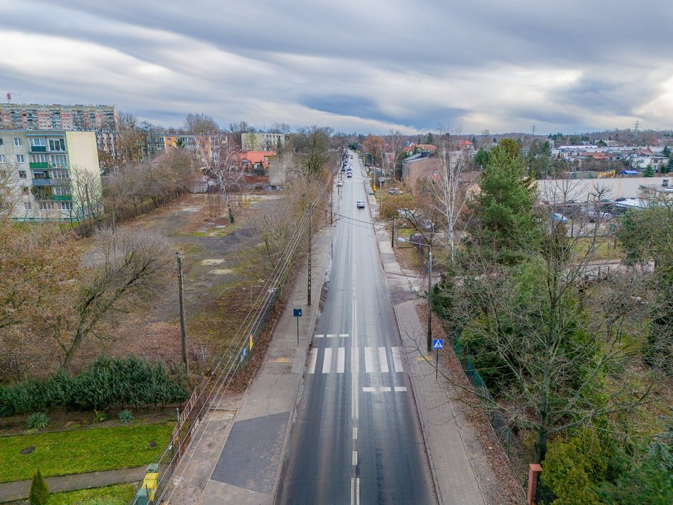 Ulica Śląska z lotu ptaka