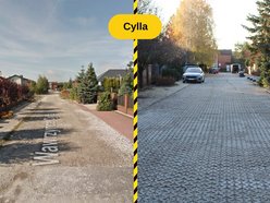 Łódź. Ulica Cylla w Łodzi przed i po remoncie