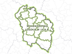 Łódź. Granice administracyjne łódzkiego na przestrzeni lat. W 1919 roku było bliżej nad Bałtyk!