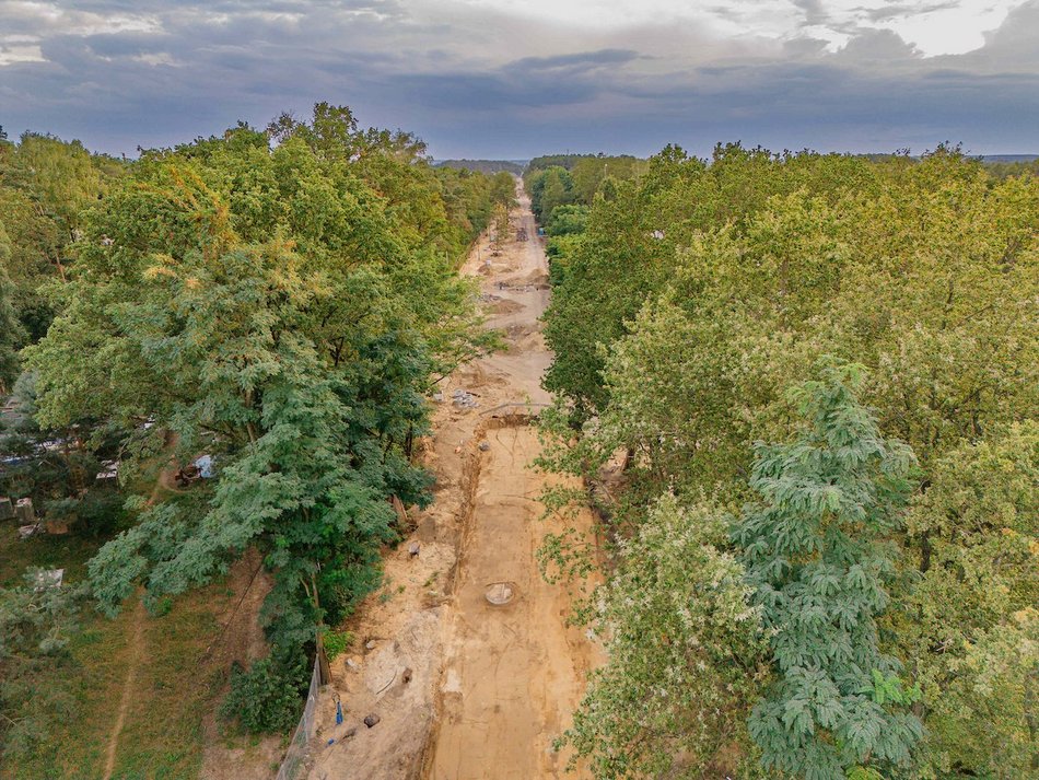 Wielki remont Szczecińskiej w Łodzi. Widać już rondo przy Rąbieńskiej