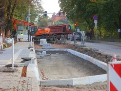 Remont Tymienieckiego w Łodzi. Widać już zarys nowej jezdni