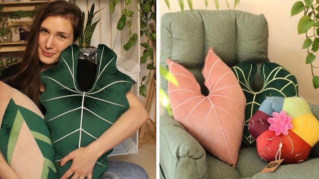 Leaf Pillows to biznes do przytulania. Anna Grochocka szyje poduszki-rośliny