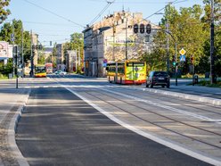 Skrzyżowanie Przybyszewskiego z Kilińskiego otwarte