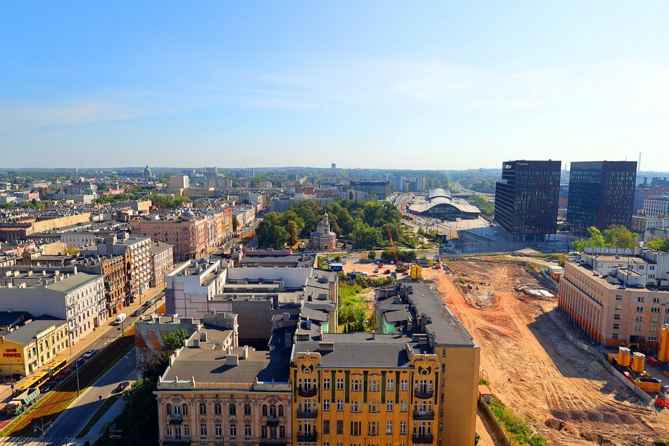 Wyjątkowa panorama Łodzi z dachu "wieżowca TVP"!