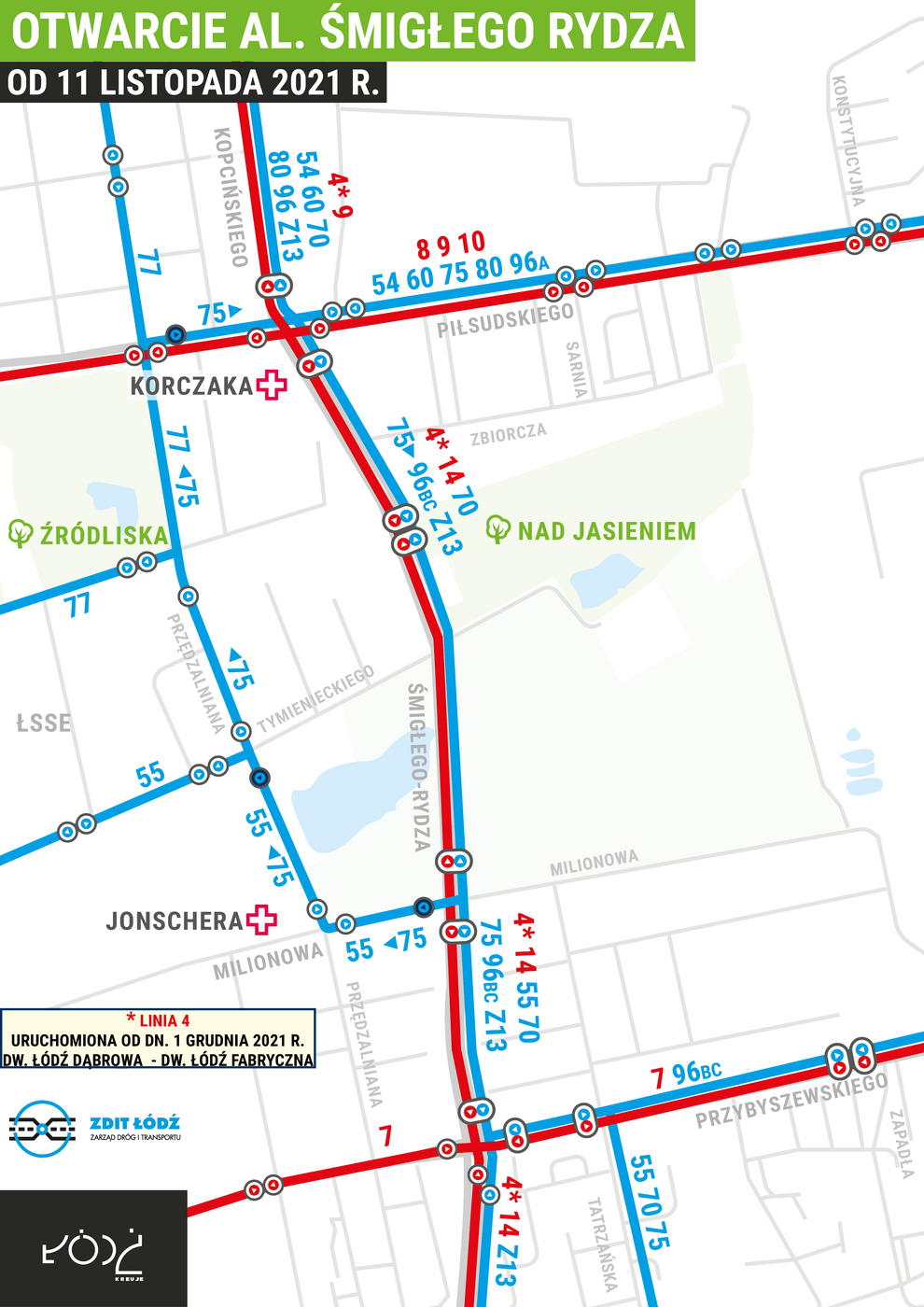 Otwarcie al. Śmigłego-Rydza - mapa