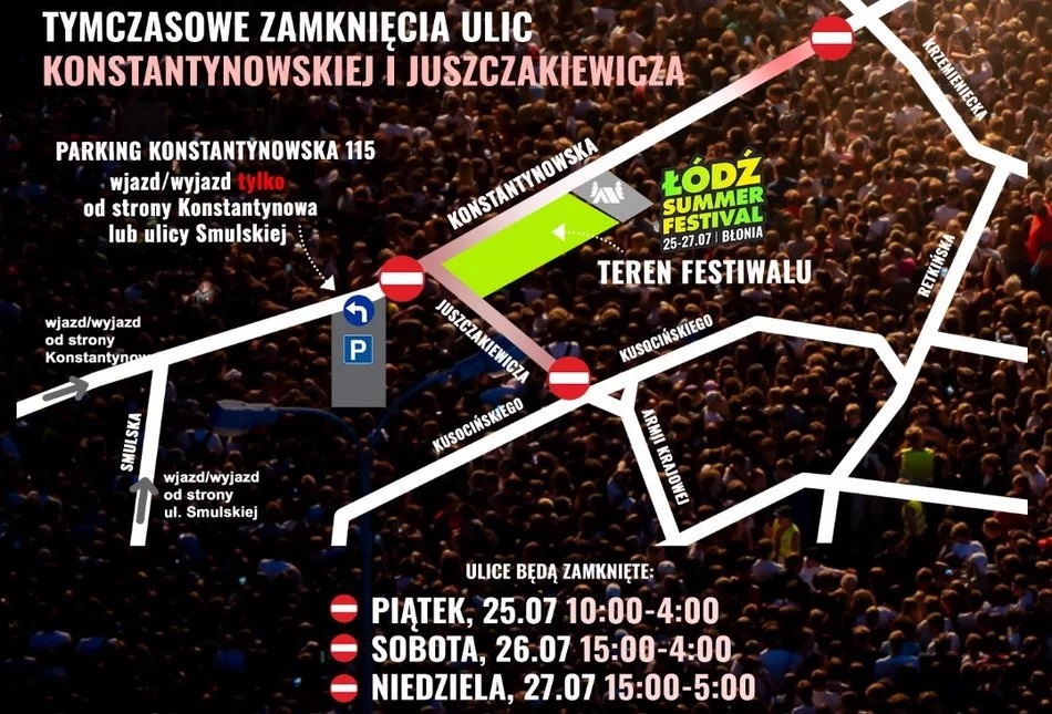 Jak dojechać na Łódź Summer Festival 2025? MPK Łódź, ŁKA, PKP, objazdy i parking
