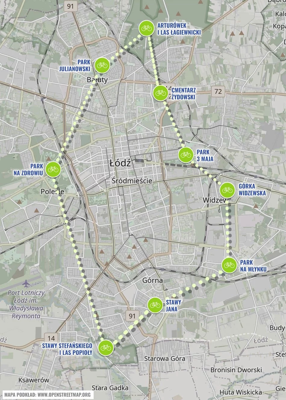 Łódź. Drogi rowerowe, innowacje, wycieczki
