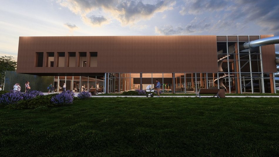 Łódź. Aquapark Widzew w Łodzi w budowie. Prace zgodnie z harmonogramem! - wizualizacja