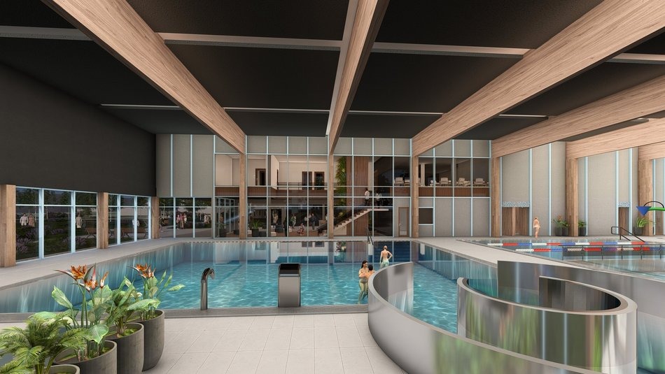 Łódź. Aquapark Widzew w Łodzi w budowie. Prace zgodnie z harmonogramem! - wizualizacja