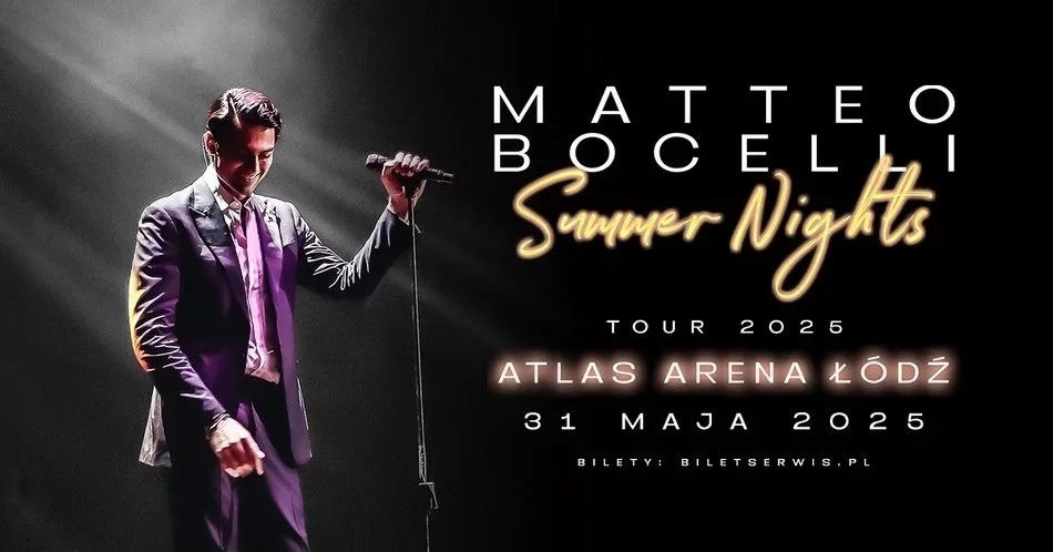 Łódź. Matteo Bocelli w Atlas Arenie w Łodzi