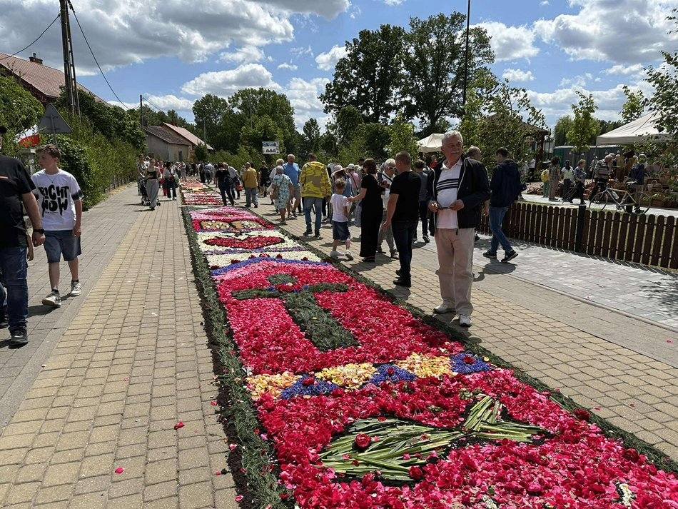 Łódź. Kwiatowe dywany w Spycimierzu