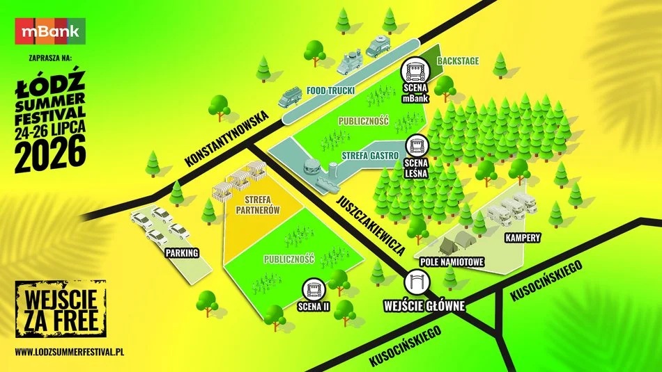 Łódź Summer Festival 2026. Szczegóły, informacje, MPK Łódź, line up, mapa